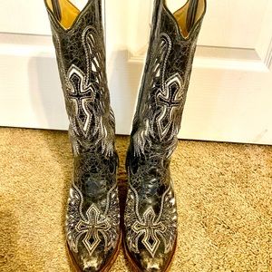Black corral boots